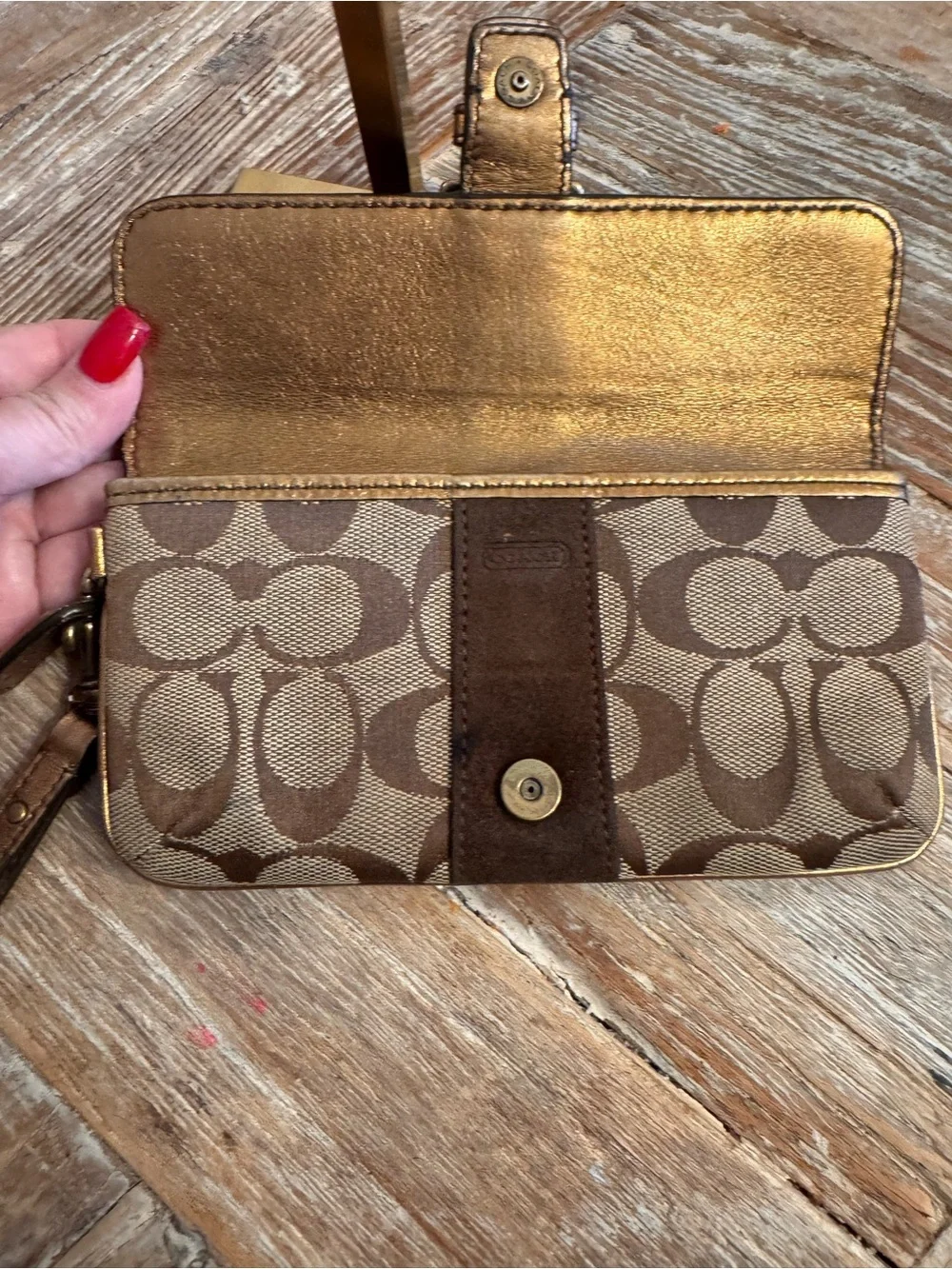 Coach Special Edition 2004 Leather Signature Wristlet
